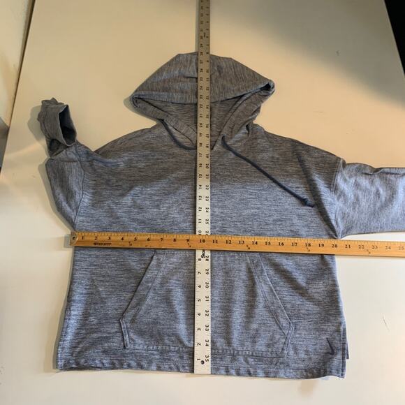 Nike Sweatshirt Womens S Small Shark Dri Fit Lightweight Cropped Spacedye Hoodie - Picture 7 of 13